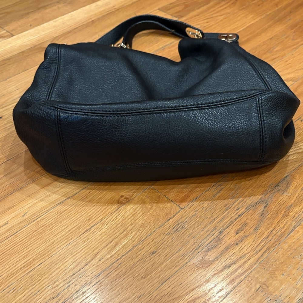 Michael Kors Black Hobo Bag with Gold Accents - Picture 8 of 12